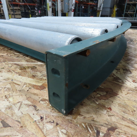 45° Gravity Roller Curved Conveyor Section 39-1/2" Back Radius Width