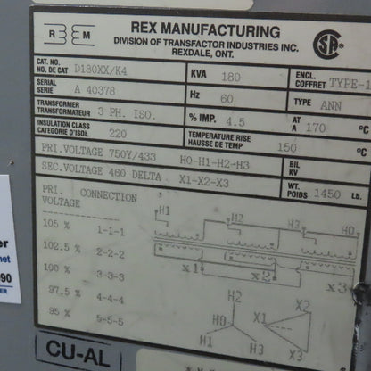 Siemens 25-250Hp Dynamometer Motor Torque Test Stand Transformer Controls