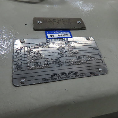 Siemens 25-250Hp Dynamometer Motor Torque Test Stand Transformer Controls
