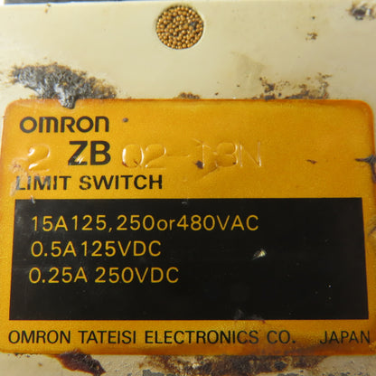 Omron 2 ZBQ2-13N Double Roller Plunger Limit Switch