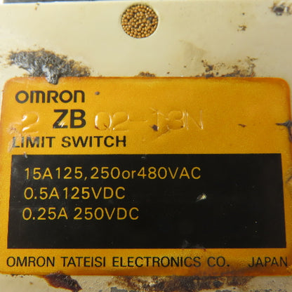 Omron 2 ZBQ2-13N Double Roller Plunger Limit Switch
