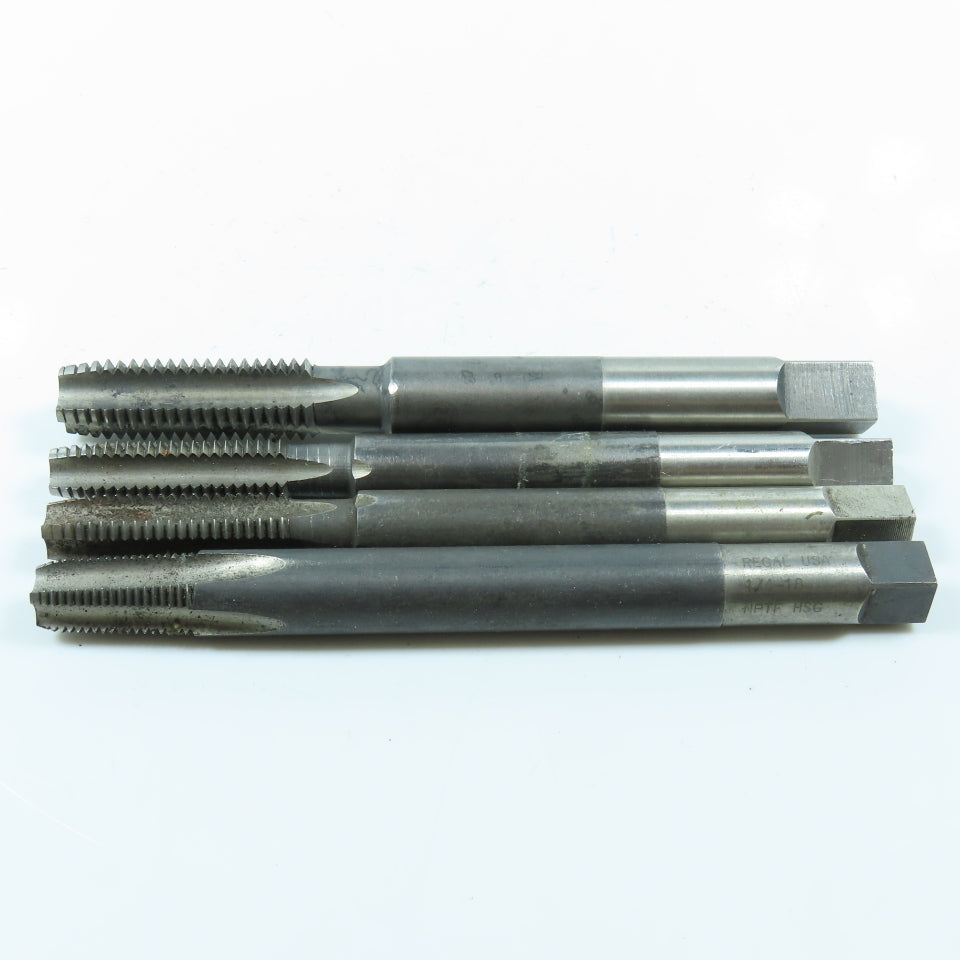 1/2"-13 NC, 1/4"-18 NPTF, 5/8"-11 NC Straight Flute Extended Plug Tap 4F Lot/4