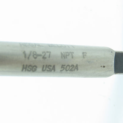 1/8"-27 NPTF Straight Flute Tapered Pipe Tap Extended Shank 4F 6" OAL Lot of 3