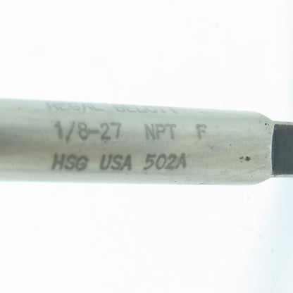 1/8"-27 NPTF Straight Flute Tapered Pipe Tap Extended Shank 4F 6" OAL Lot of 3