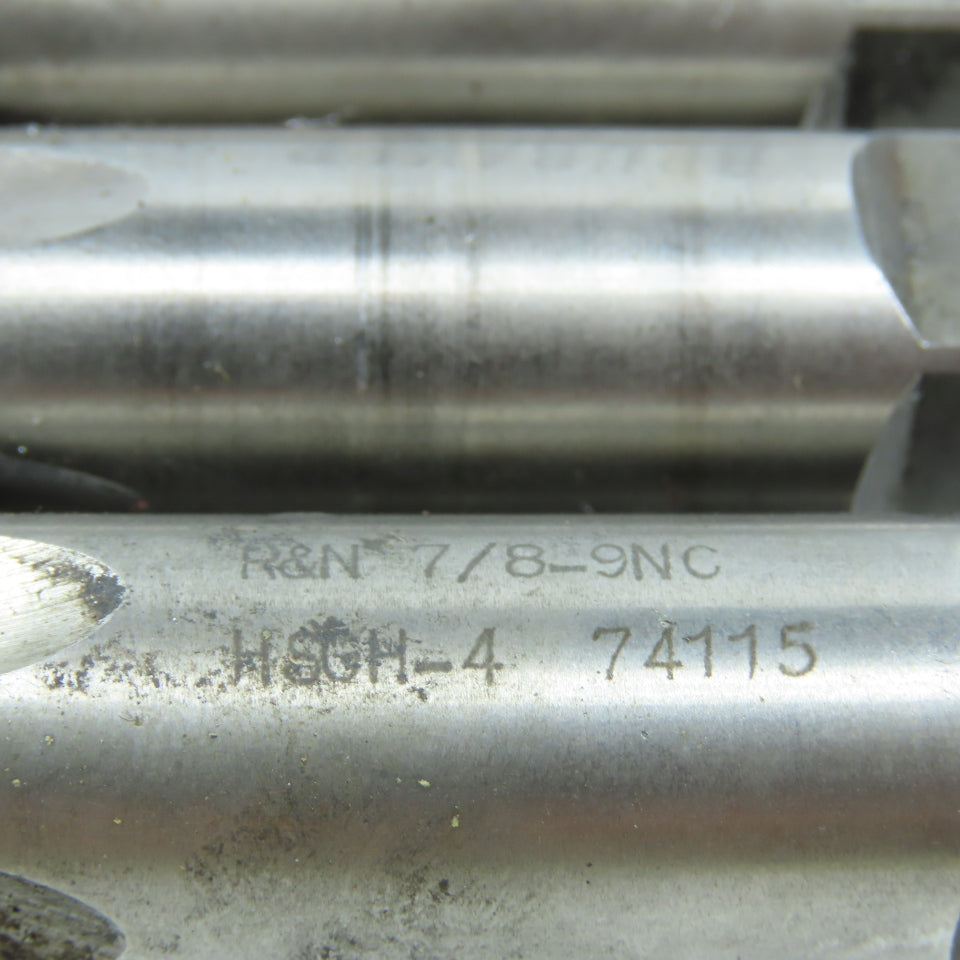 7/8"-9 NC Straight Flute Plug & Taper Tap 4F Lot of 3