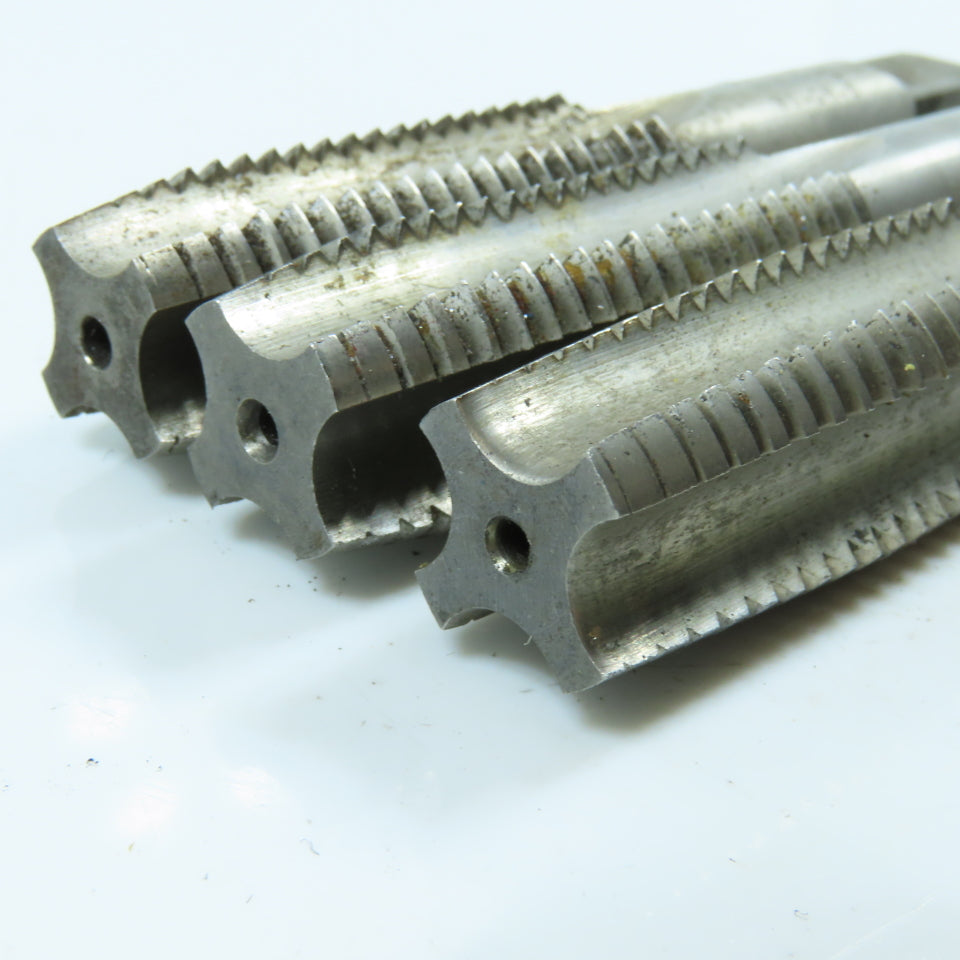 7/8"-9 NC Straight Flute Plug & Taper Tap 4F Lot of 3