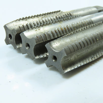 7/8"-9 NC Straight Flute Plug & Taper Tap 4F Lot of 3