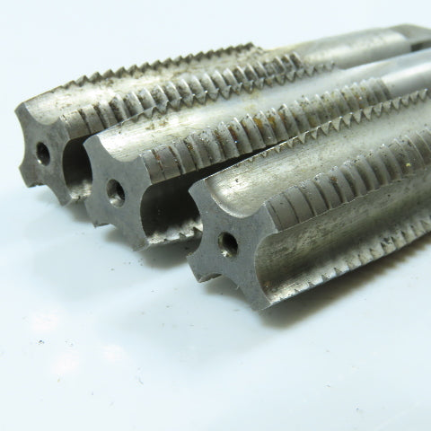 7/8"-9 NC Straight Flute Plug & Taper Tap 4F Lot of 3