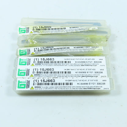 Greenfield Threading 1/4"-28 HSS Straight Flute Bottoming Tap 4F USA Lot of 7