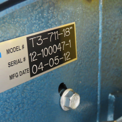 New London Engineering T3-711-18" 18"W  Incline Discharge Drag Conveyor 4 FPM
