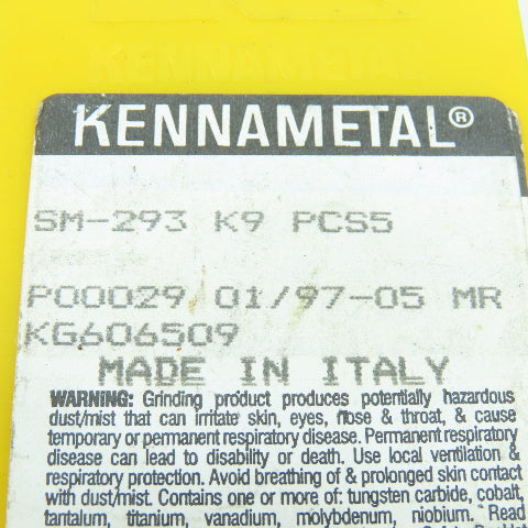 Kennametal SM-293 K9 Indexable Carbide Insert USA Lot of 15