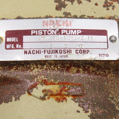 Nachi PVS-1B-16N1-Z-11 Hydraulic Piston Pump 3/4" Shaft 3/4" x 1/2'" NPT Ports