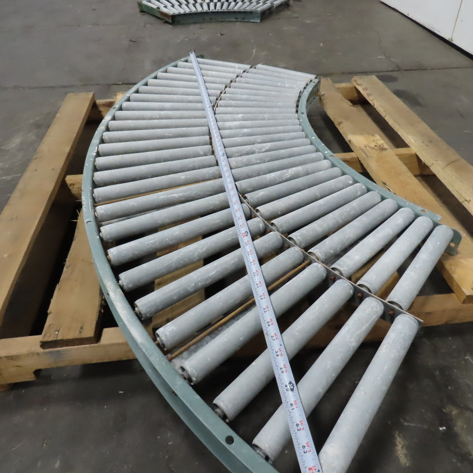 Hytrol 90° Curve Gravity Roller Conveyor Section 21-3/4" BF 65" Long