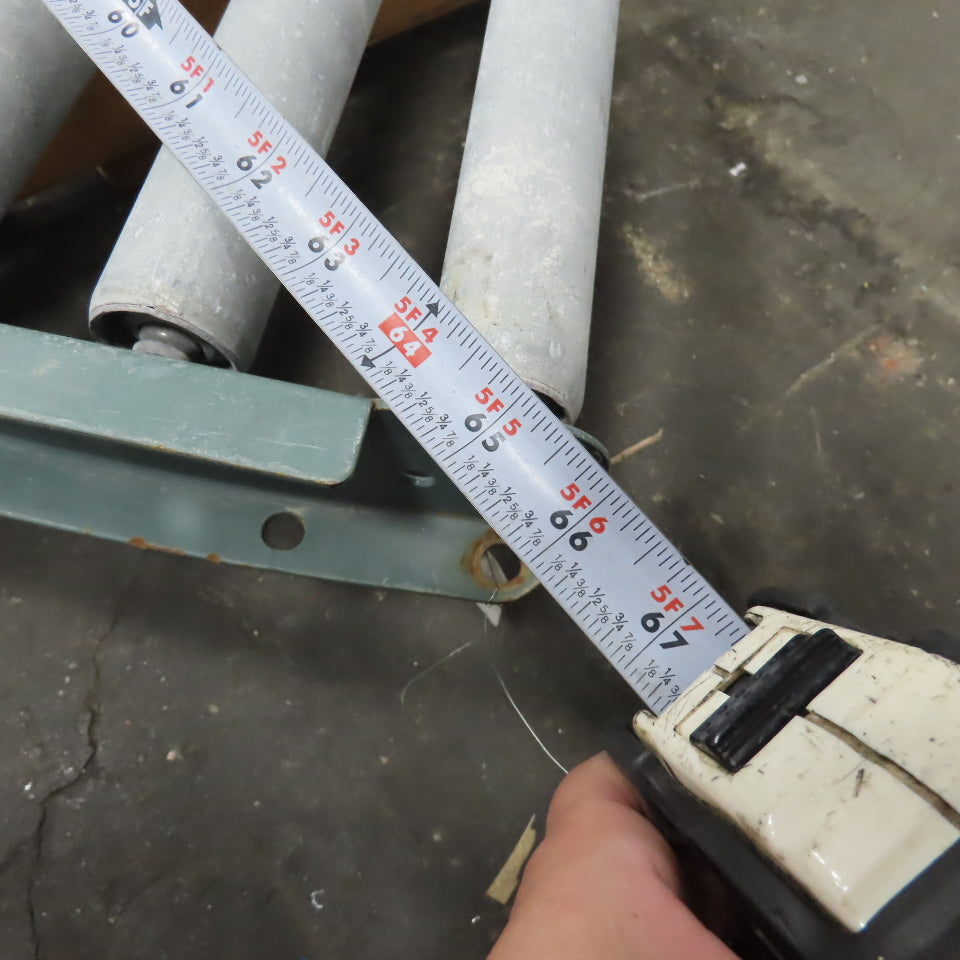 Hytrol 90° Curve Gravity Roller Conveyor Section 21-3/4" BF 65" Long