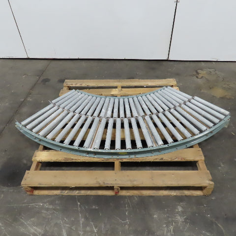 Hytrol 90° Curve Gravity Roller Conveyor Section 21-3/4" BF 65" Long