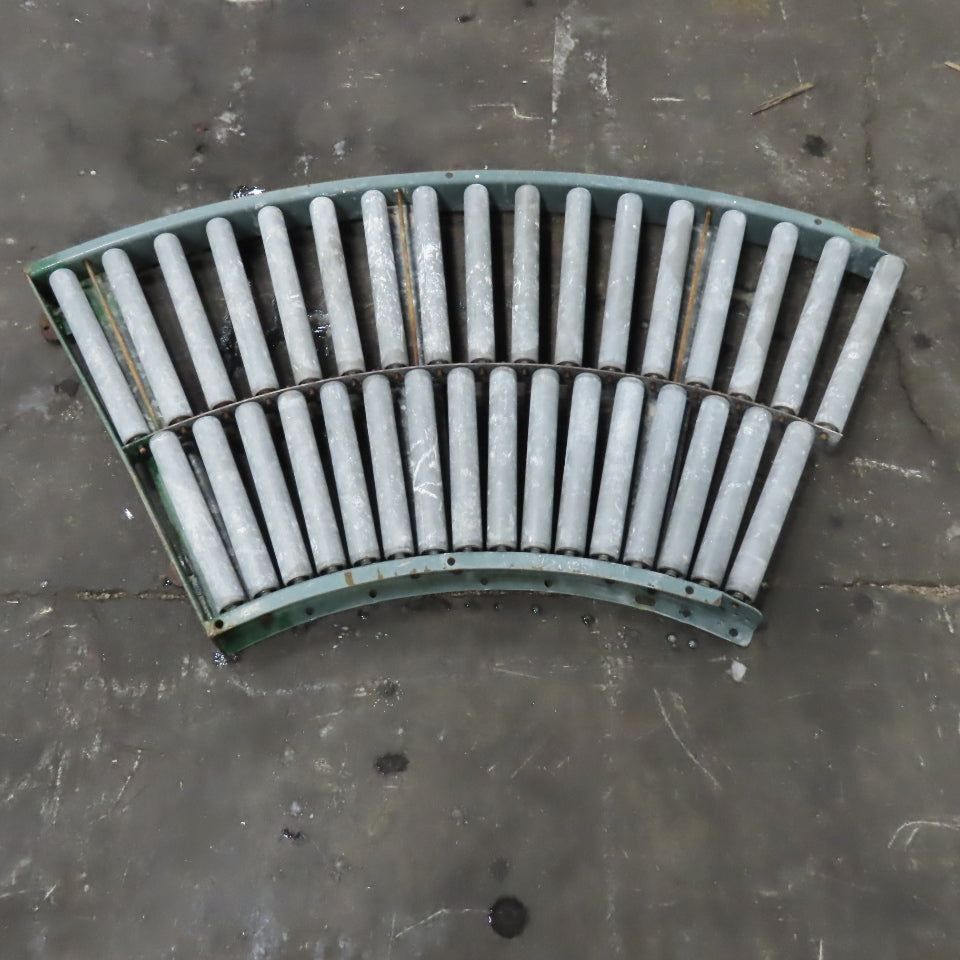 45° Curve Gravity Roller Conveyor Section 21-3/4" BF 47" Long