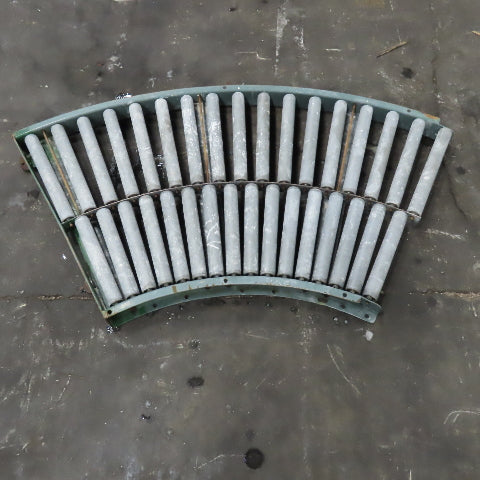 45° Curve Gravity Roller Conveyor Section 21-3/4" BF 47" Long