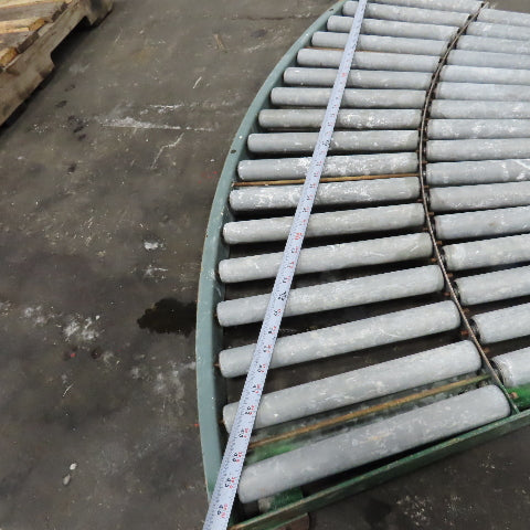 45° Curve Gravity Roller Conveyor Section 21-3/4" BF 47" Long
