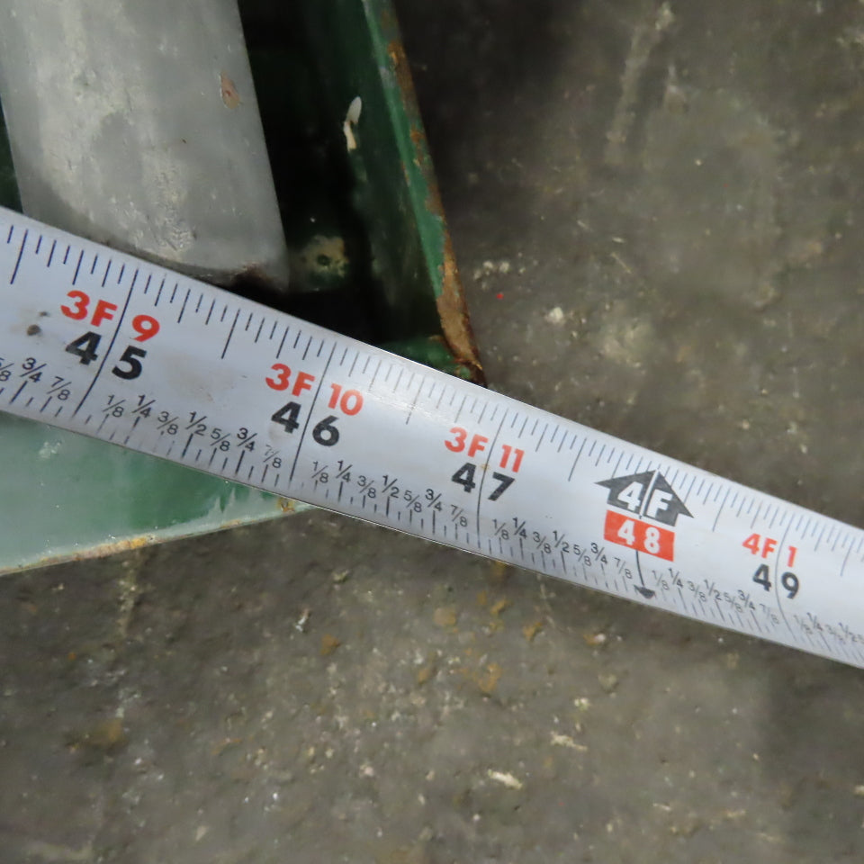45° Curve Gravity Roller Conveyor Section 21-3/4" BF 47" Long