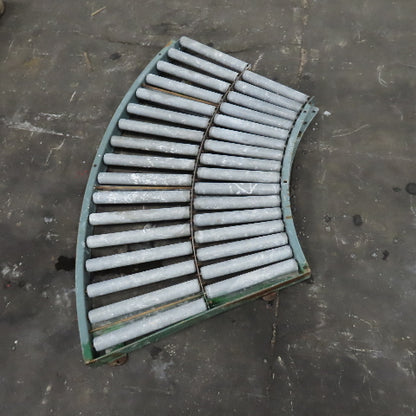 45° Curve Gravity Roller Conveyor Section 21-3/4" BF 47" Long