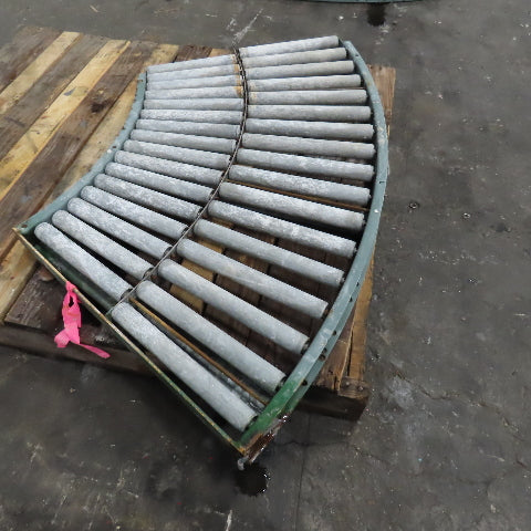45° Curve Gravity Roller Conveyor Section 21-3/4" BF 47" Long