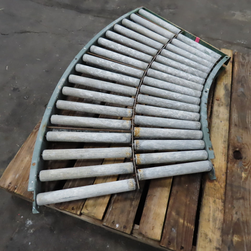 45° Curve Gravity Roller Conveyor Section 21-3/4" BF 47" Long