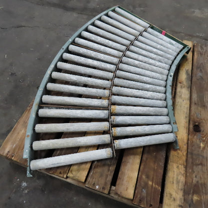 45° Curve Gravity Roller Conveyor Section 21-3/4" BF 47" Long