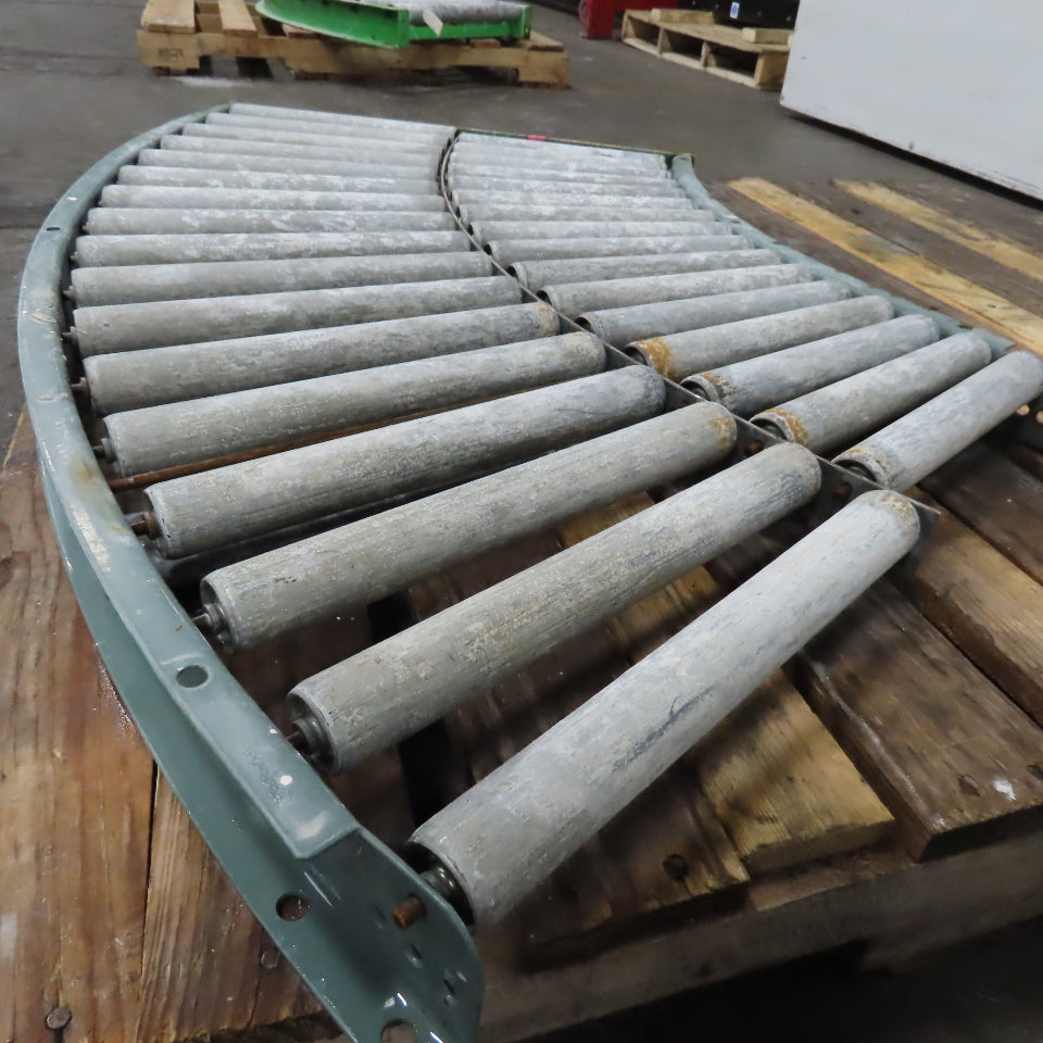 45° Curve Gravity Roller Conveyor Section 21-3/4" BF 47" Long