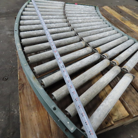 45° Curve Gravity Roller Conveyor Section 21-3/4" BF 47" Long