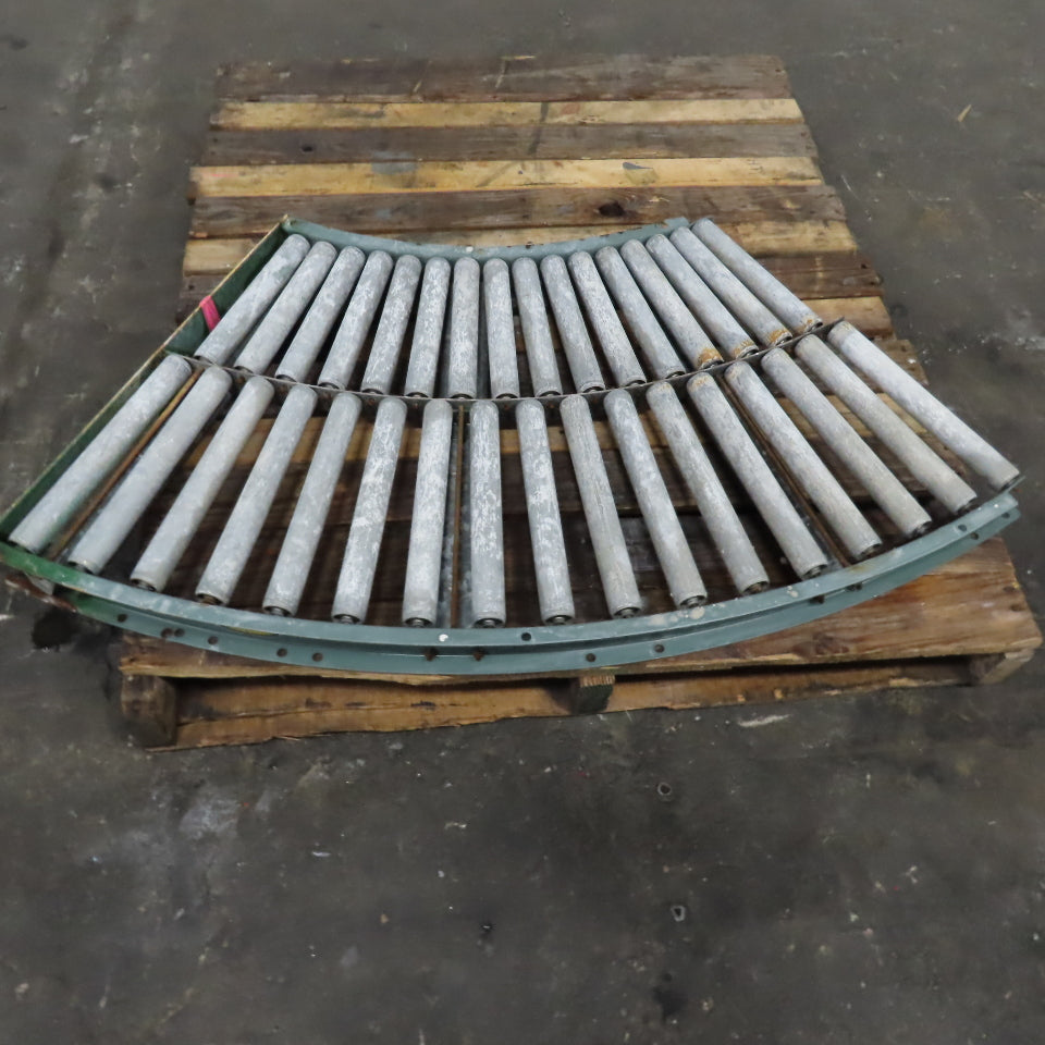 45° Curve Gravity Roller Conveyor Section 21-3/4" BF 47" Long