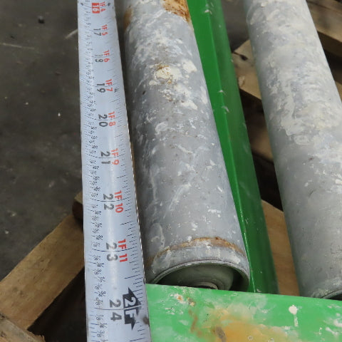 90° Curve Gravity Roller Conveyor Section 22" BF 76" Long
