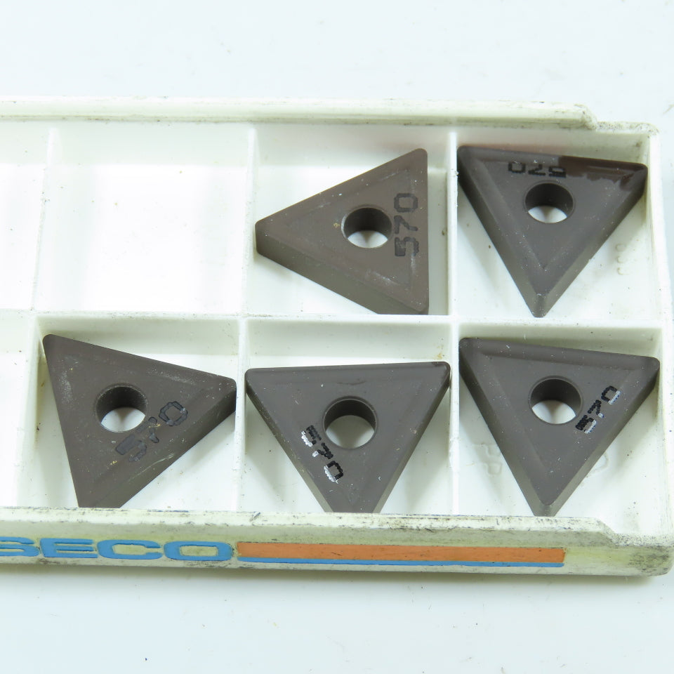 Seco TNMG220408-MR4 Indexable Carbide Insert Lot of 5