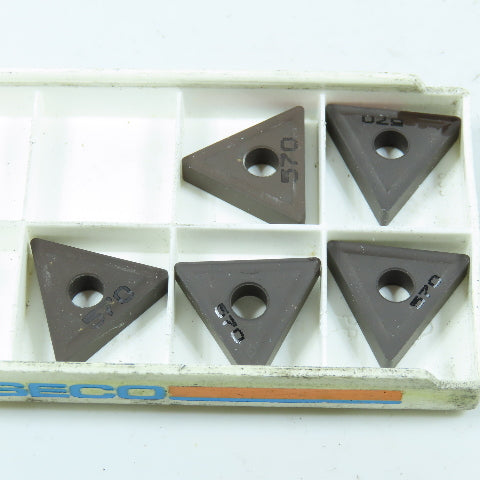 Seco TNMG220408-MR4 Indexable Carbide Insert Lot of 5