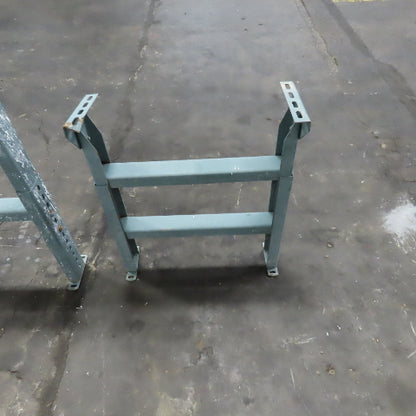22" Wide Hytrol Style Conveyor Legs Tilt Adjustable Height 23"-30" Lot Of 2