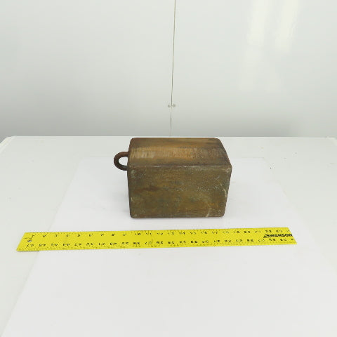 68 Lbs. Steel Machine Counterweight 9-1/4" x 6" x 5-3/4" W/Hook