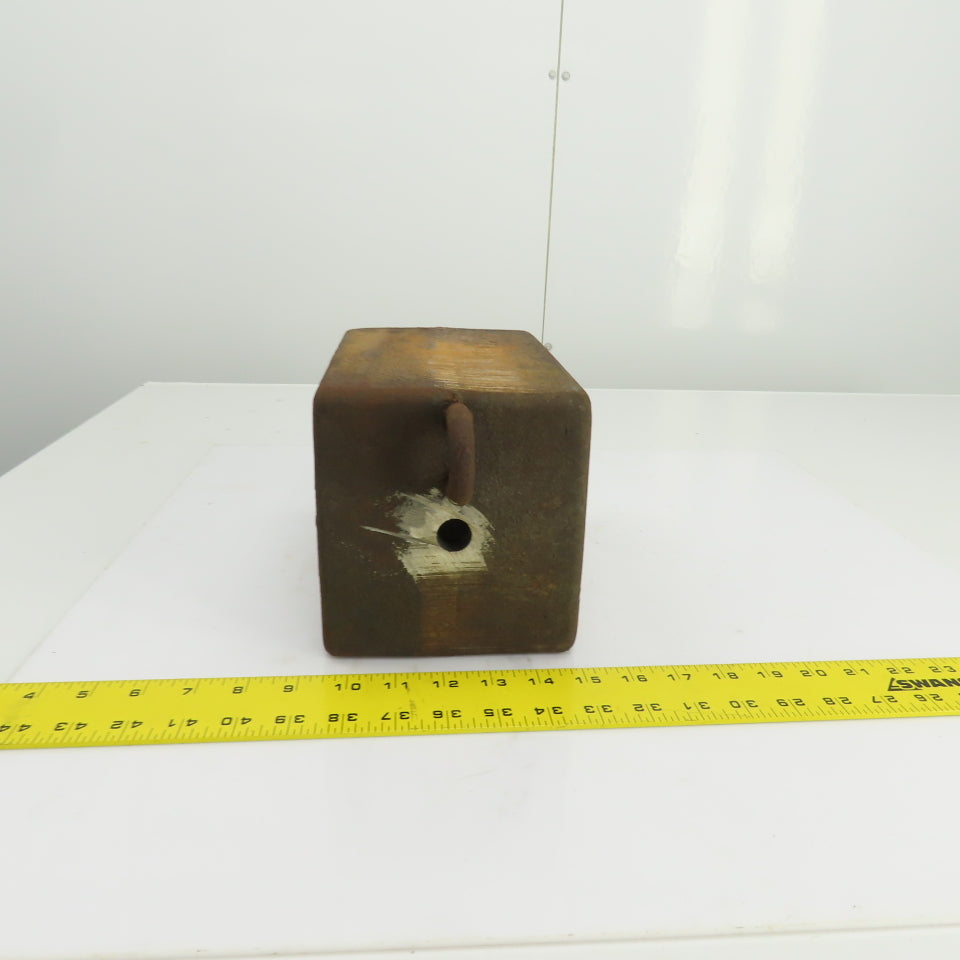 68 Lbs. Steel Machine Counterweight 9-1/4" x 6" x 5-3/4" W/Hook