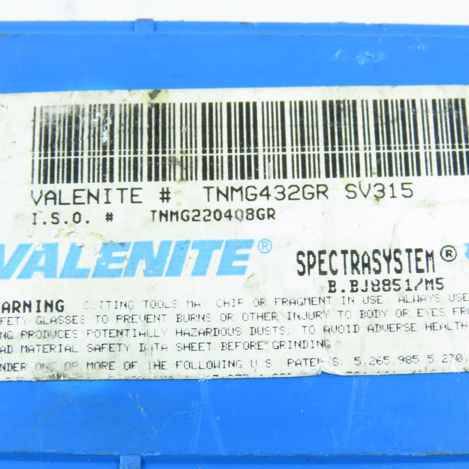 Valenite TNMG-432-GR SV315 Indexable Carbide Insert Lot of 5