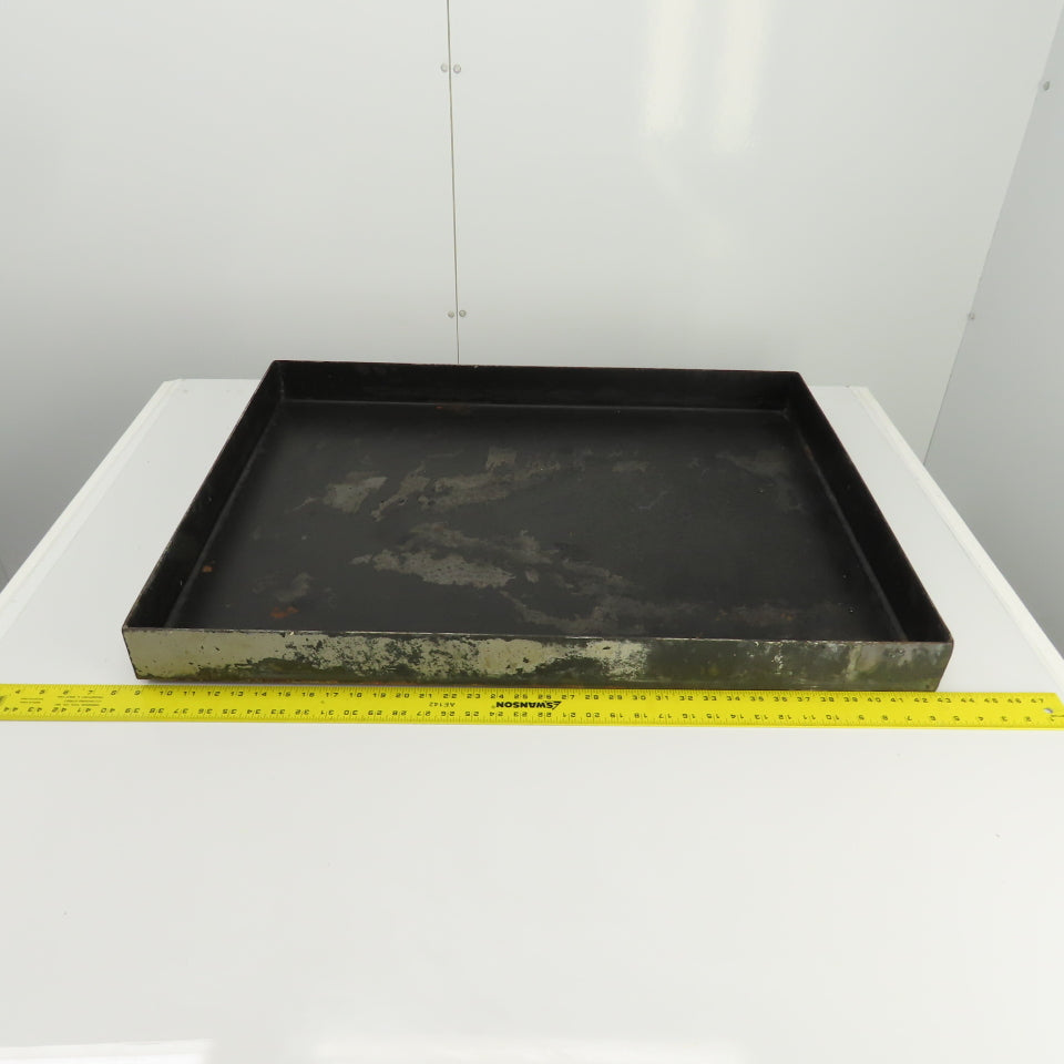 33-3/4" L x 26-1/4" W x 2-3/4" D Steel Chip Oil Drip Catch Pan