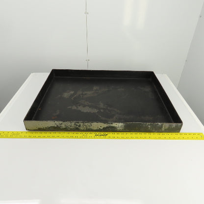 33-3/4" L x 26-1/4" W x 2-3/4" D Steel Chip Oil Drip Catch Pan