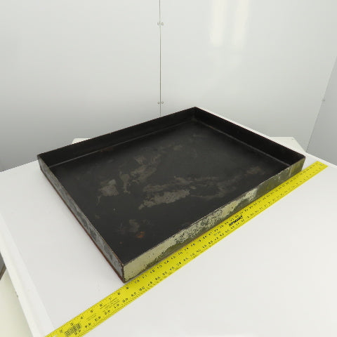 33-3/4" L x 26-1/4" W x 2-3/4" D Steel Chip Oil Drip Catch Pan