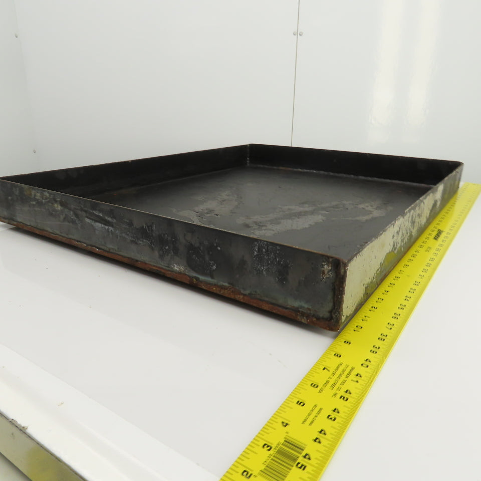 33-3/4" L x 26-1/4" W x 2-3/4" D Steel Chip Oil Drip Catch Pan