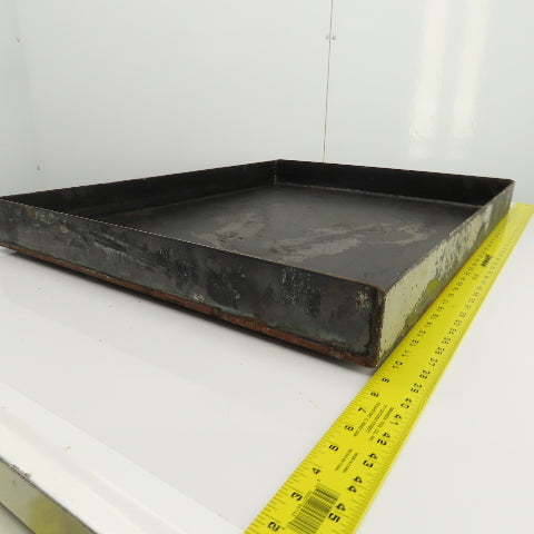 33-3/4" L x 26-1/4" W x 2-3/4" D Steel Chip Oil Drip Catch Pan