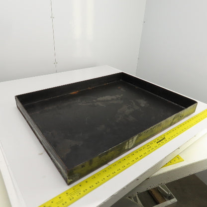 33-3/4" L x 26-1/4" W x 2-3/4" D Steel Chip Oil Drip Catch Pan