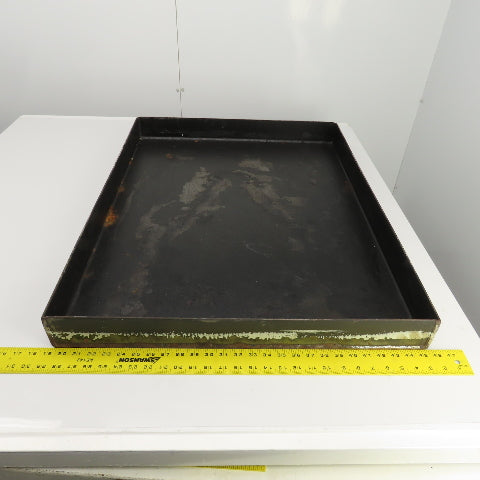 33-3/4" L x 26-1/4" W x 2-3/4" D Steel Chip Oil Drip Catch Pan