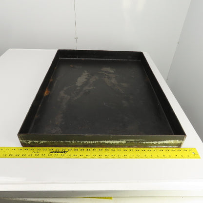 33-3/4" L x 26-1/4" W x 2-3/4" D Steel Chip Oil Drip Catch Pan