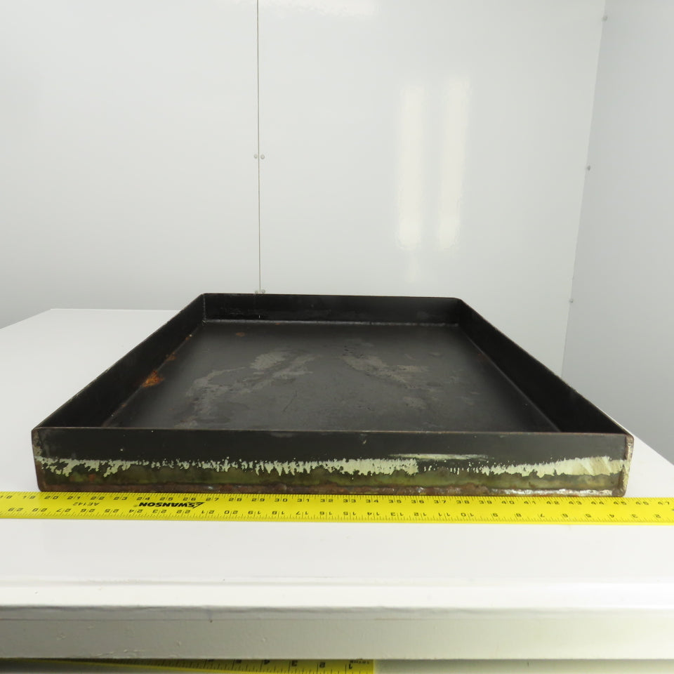 33-3/4" L x 26-1/4" W x 2-3/4" D Steel Chip Oil Drip Catch Pan
