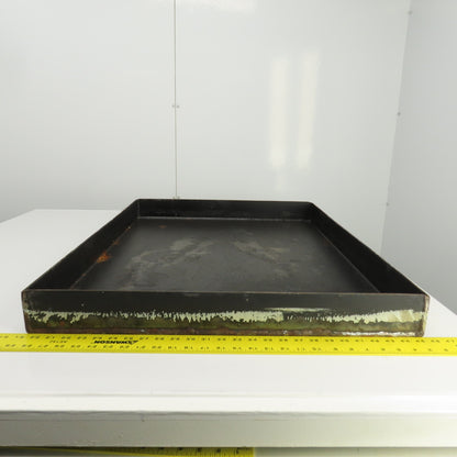 33-3/4" L x 26-1/4" W x 2-3/4" D Steel Chip Oil Drip Catch Pan