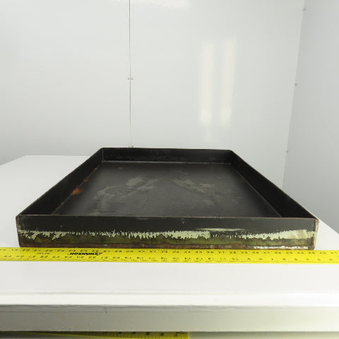 33-3/4" L x 26-1/4" W x 2-3/4" D Steel Chip Oil Drip Catch Pan