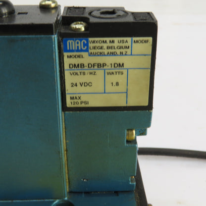 MAC 92B-AAF-BAA-DM-DFBP-1DM Pneumatic Directional Valve 2 Way 24VDC Coil