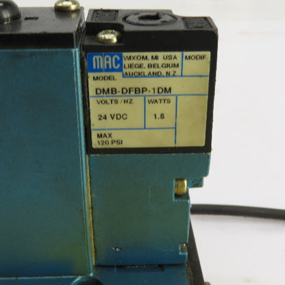 MAC 92B-AAF-BAA-DM-DFBP-1DM Pneumatic Directional Valve 2 Way 24VDC Coil